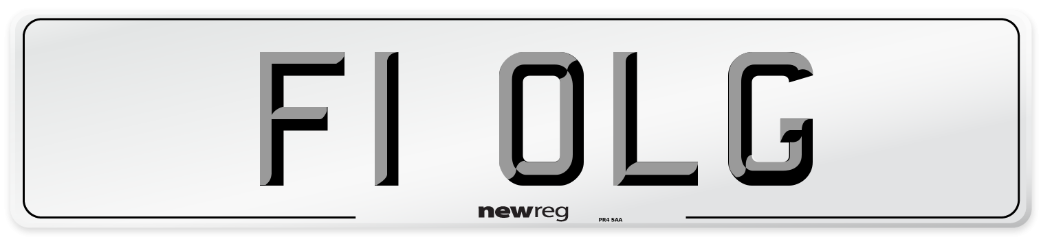 F1 OLG Number Plate from New Reg